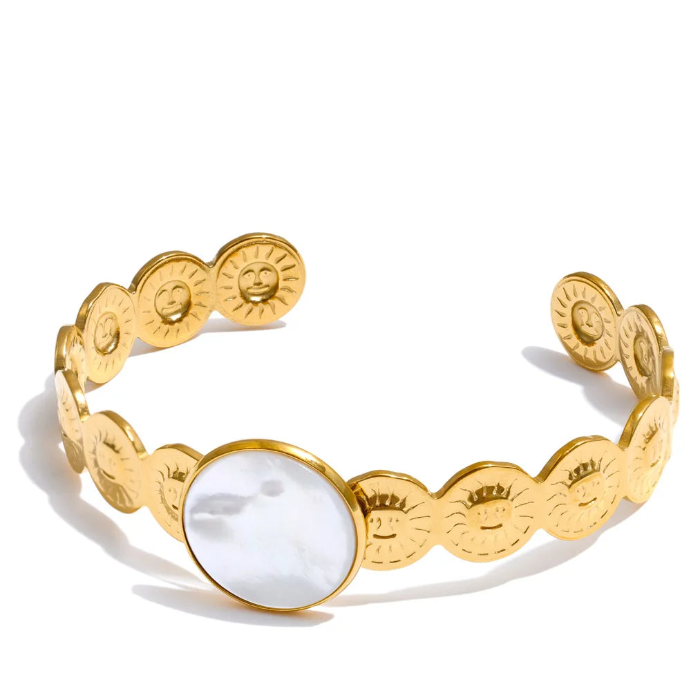Selene - Mother of Peal Bangle