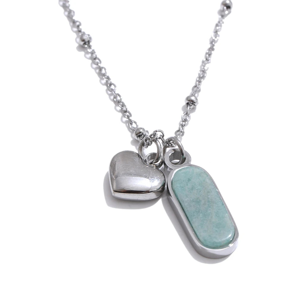 Heart & Stone - Dainty Amazonite Necklace