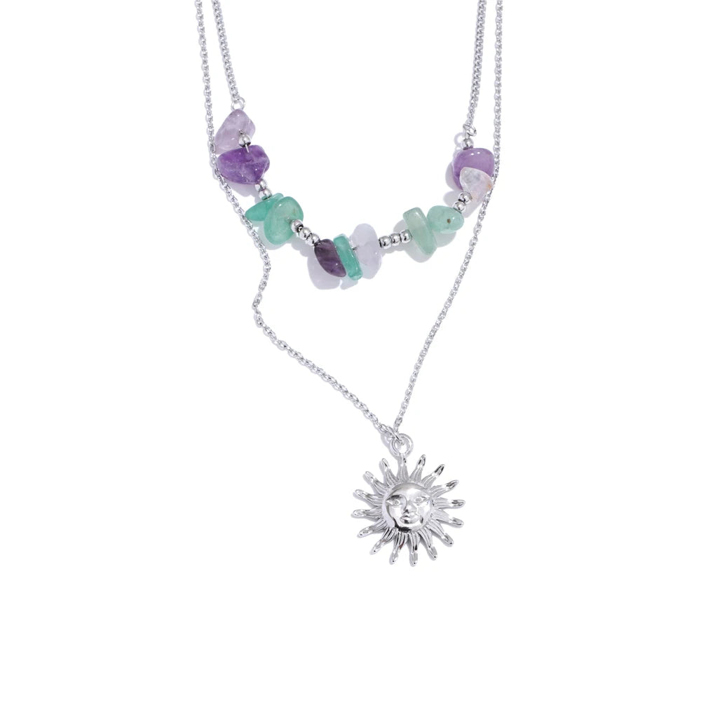 Spirit of the Sun - Natural Stone Double Necklace